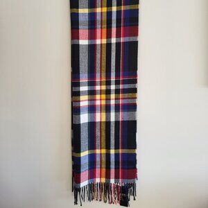 Ralph Lauren Plaid Fringe Scarf